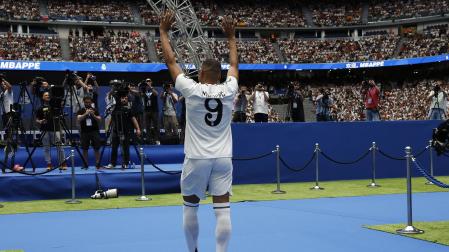 Presentación de Kylian Mbappé como jugador del Real Madrid.