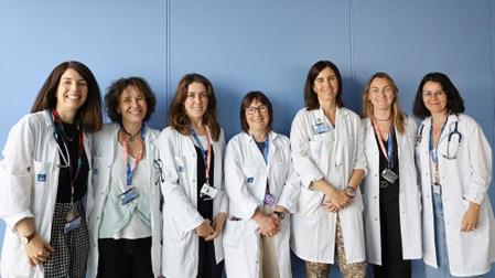 De izquierda a derecha, Joana Vidal, Gemma Mancebo, Ester Miralpeix, Montse Bonilla, Sandra Alonso, Marta Pascual y Cristina Álvarez