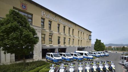 Los nuevos furgones, en la Policía Municipal de Pamplona