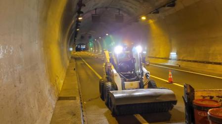 Obras anteriores en el interior de los túneles de Ezkaba