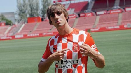 Bryan Gil, en una foto publicada por el Girona en su perfil de X