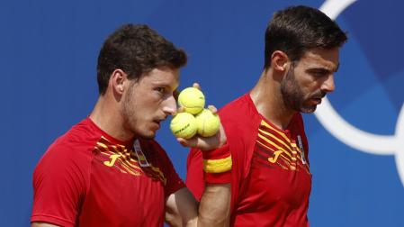 Pablo Carreño y Marcel Granollers, en el partido contra Matthew Ebden y John Peers
