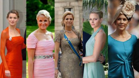 Letizia Ortiz, Mette-Marit de Noruega, Máxima de Holanda, Charlène de Mónaco, Matilde de Bélgica y Mary de Dinamarca