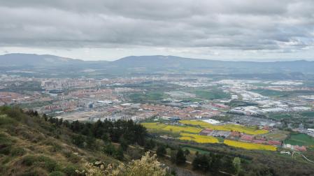 Imagen de la comarca de Pamplona desde San Cristobal