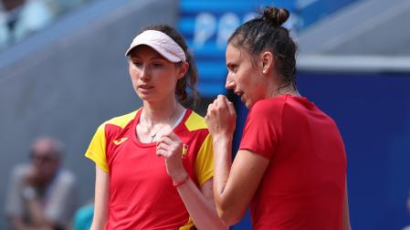 Cristina Bucsa y Sara Sorribes, en las semifinales olímpicas