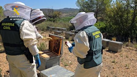 Agentes de la Guardia Civil investigan miel ecológica contaminada de China