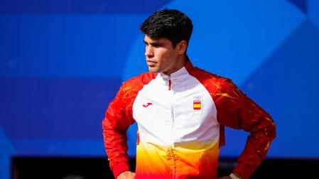 Carlos Alcaraz tras perder la final de los Juegos Olímpicos frente a Djokovic