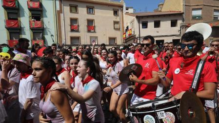 Cohete de inicio de las fiestas de Funes 2024.