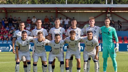Alineación que presentó Osasuna Promesas en el amistoso que disputó en julio ante el primer equipo rojillo