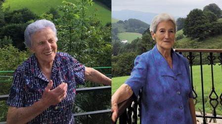 Micaela Zabaleta, de 94 años y Feliciana Zabaleta, de 90 años