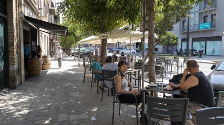 La terraza del bar en una imagen de archivo