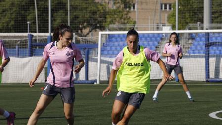 Iara Lacosta, en uno de los últimos entrenamientos del Espanyol