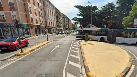 Zona de la avenida de Villava cuyo firme será asfaltado