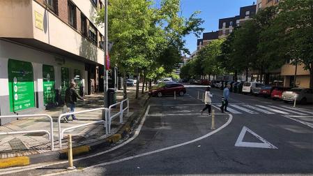Zona del barrio de Iturrama en la que se realizarán trabajos para la ampliación de las aceras