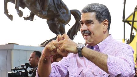 Nicolás Maduro durante un acto de gobierno, en La Guaira (Venezuela)