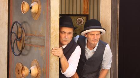 'Bang!', espectáculo que esta tarde se podrá ver en la Fachada del Teatro Gayarre.