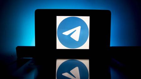 Fotografía de archivo del logo de la aplicación de mensajería Telegram