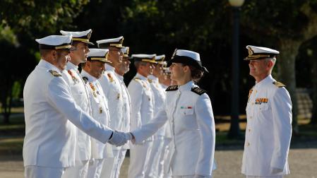 La princesa Leonor, en la Escuela Naval de Marín.