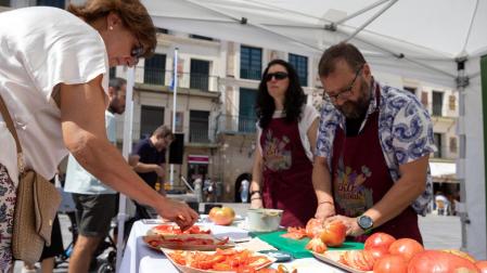 Fotos de la fiesta del tomate feo en Tudela.