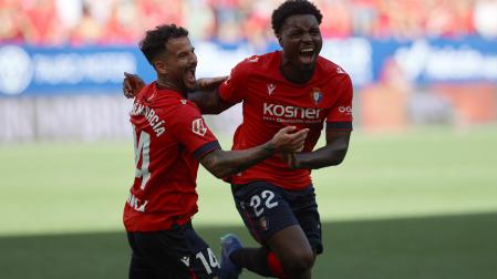 Boyomo celebra el gol contra el Celta de Vigo