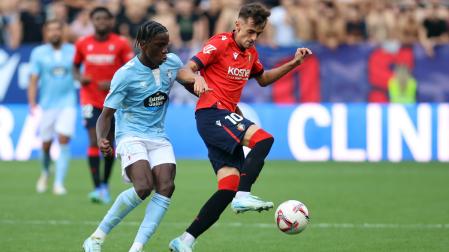 Aimar Oroz, durante el partido contra el Celta
