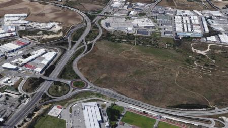 Vista aérea de la zona del accidente