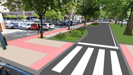 Recreación de la calle Fuente del Hierro tras las obras de mejora