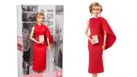 Imagen de la barbie inspirada en la escritora chilena Isabel Allende