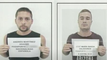 Los detenidos han sido identificados como Andrés Martínez Adasme y José María Basoa Valdovinos