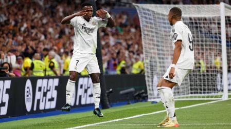 Vinicius Junior uno de los cuatro goles del Real Madridi al RCD Espanyol