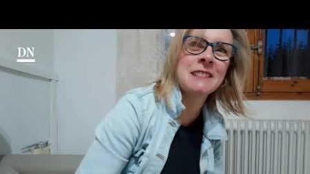 Rocío Gutiérrez, una joven de 20 años con el 97% de discapacidad, ha vuelto este martes al Colegio Educación Especial El Molino este martes