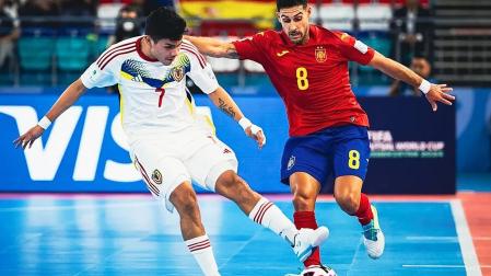 Partido de octavos de final del Mundial de fútbol sala entre Venezuela y España 

RFEF / Europa Press

25/09/2024