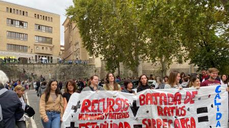 Fotos de la jornada de huelga en la educación pública en Navarra. |