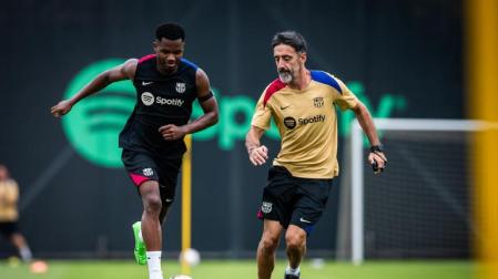 Pepe Conde, junto a Ansu Fati esta temporada