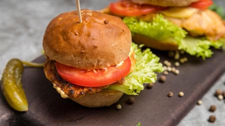 Imagen de archivo de una hamburguesa