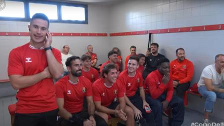 Raúl Casaus, jugador del Cortes, durante la conexión con Las Rozas