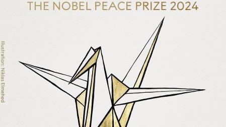 Logo de la ONG japonesa Nihon Hidankyo, ganadora del premio Nobel de la Paz 2024.

REMITIDA / HANDOUT por COMITÉ NORUEGO DEL NOBEL

Fotografía remitida a medios de comunicación exclusivamente para ilustrar la noticia a la que hace referencia la imagen, y citando la procedencia de la imagen en la firma

11/10/2024