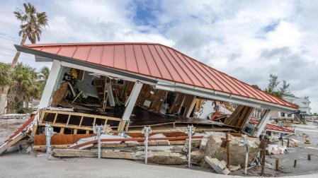 Imagen de los daños ocasionados por Milton en Manasota Key, Florida
