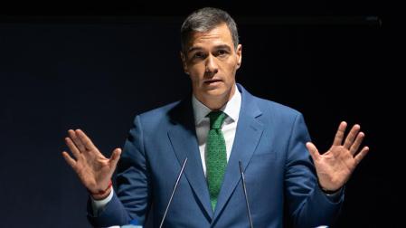 El presidente del Gobierno, Pedro Sánchez, en su intervención en la jornada 'World in Progress'
