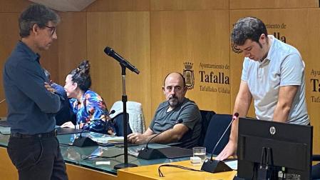 Oskar Oca Pérez, durante su toma posesión como concejal de Tafalla