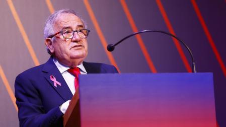Luis Sabalza, en la asamblea de este sábado