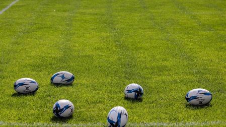 Varios balones de rugby