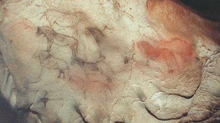 Una imagen de las pinturas de la cueva de Ekain, en Zestoa (Gipuzkoa)