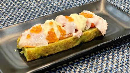 El pincho Nevera medieval, elaborado por Jorge Ruiz Luzuriaga podrá degustarse este fin de semana en el concurso de la Red a la que pertenece Estella.