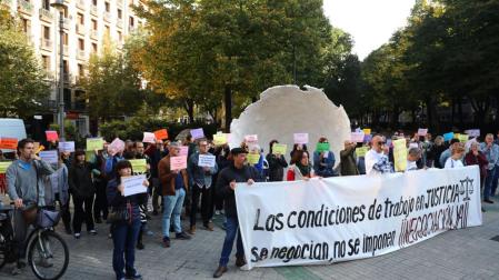 Vídeo de la protesta de los funcionarios de Justicia de Navarra