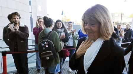 Gisele Pelicot llega al tribunal penal de Avignon