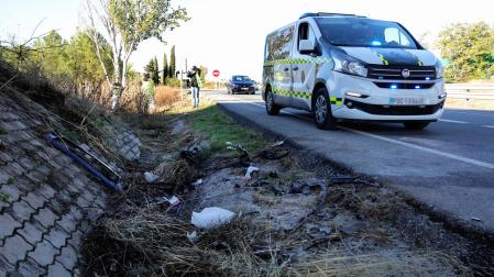 Punto de la autovía A-92 a su paso por Moraleda de Zafayona donde ha ocurrido el accidente