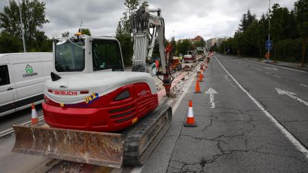 Imagen de archivo de cuando comenzaron las obras en mayo
*L: PAMPLONA 
*T: OBRAS CARRIL BICI DE LANDABEN A SAN JORGE