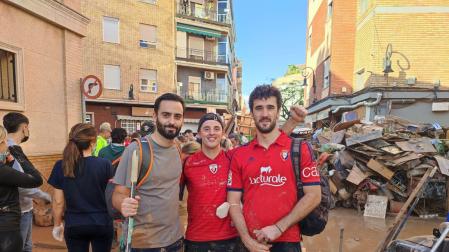 Diego Ruiz, Joseba Requena y Miguel Alfaro, en las calles de Aldaia