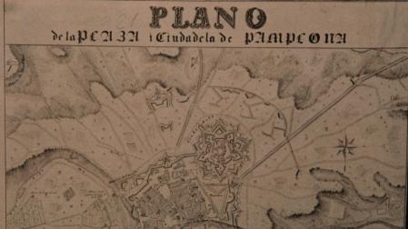 Un plano de cómo era Pamplona en la segunda mitad del siglo XIX